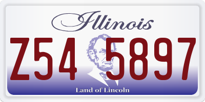 IL license plate Z545897