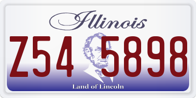 IL license plate Z545898