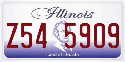 IL license plate Z545909