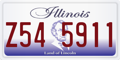IL license plate Z545911