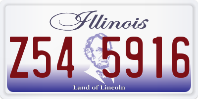 IL license plate Z545916