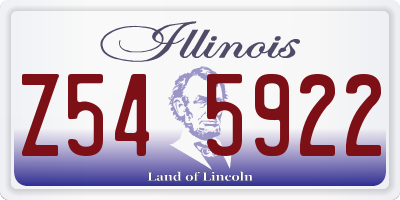 IL license plate Z545922