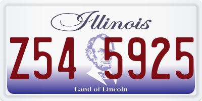 IL license plate Z545925
