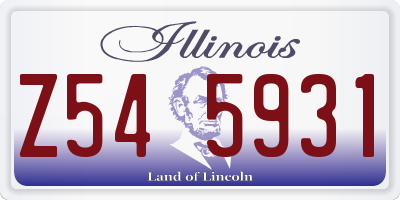 IL license plate Z545931