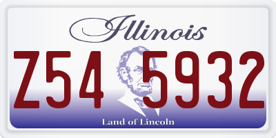 IL license plate Z545932