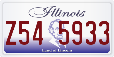 IL license plate Z545933