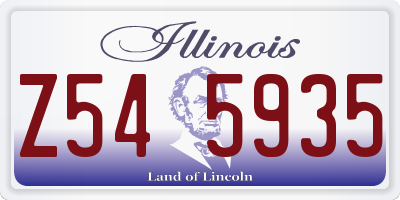IL license plate Z545935
