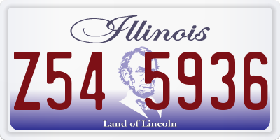 IL license plate Z545936