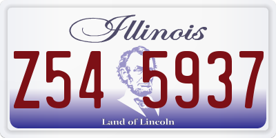 IL license plate Z545937