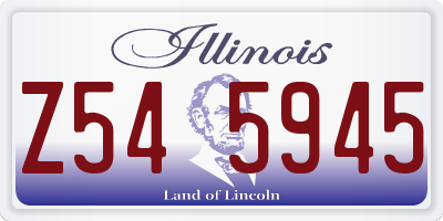 IL license plate Z545945