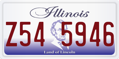 IL license plate Z545946