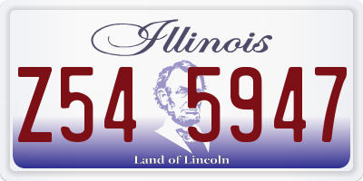 IL license plate Z545947
