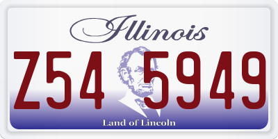 IL license plate Z545949