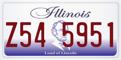 IL license plate Z545951