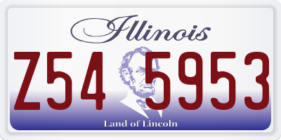 IL license plate Z545953