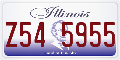 IL license plate Z545955