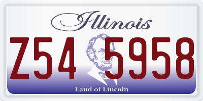 IL license plate Z545958