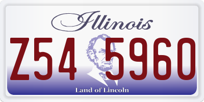 IL license plate Z545960