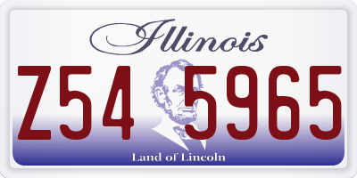 IL license plate Z545965