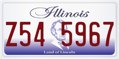 IL license plate Z545967