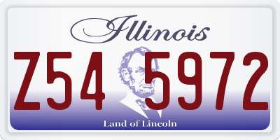 IL license plate Z545972