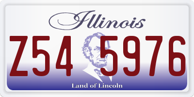IL license plate Z545976