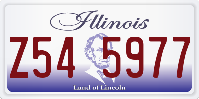 IL license plate Z545977