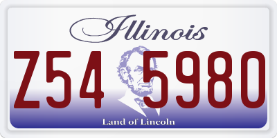 IL license plate Z545980