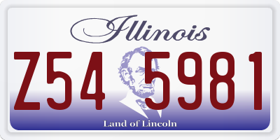 IL license plate Z545981