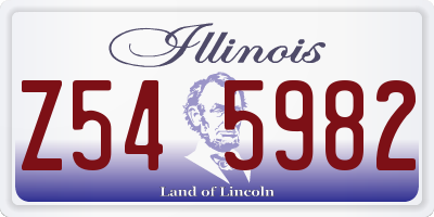IL license plate Z545982