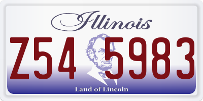 IL license plate Z545983