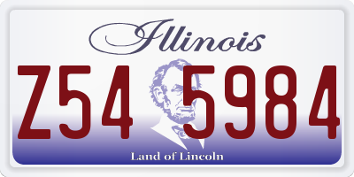 IL license plate Z545984