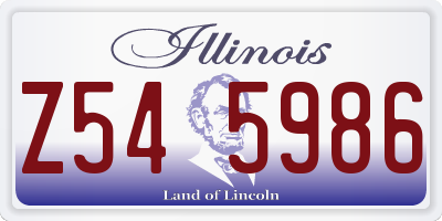 IL license plate Z545986