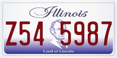 IL license plate Z545987
