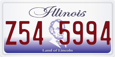 IL license plate Z545994