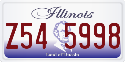 IL license plate Z545998