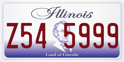 IL license plate Z545999