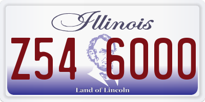 IL license plate Z546000