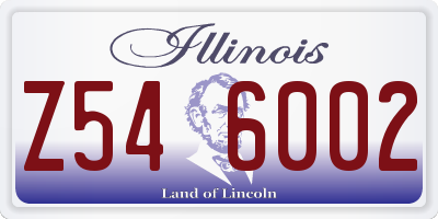 IL license plate Z546002