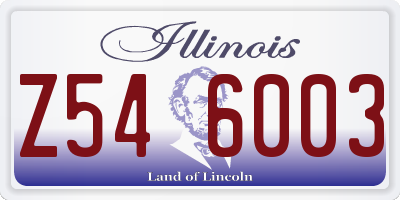 IL license plate Z546003