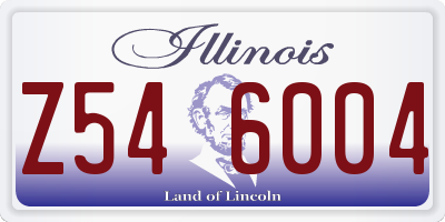 IL license plate Z546004