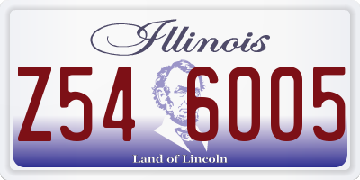 IL license plate Z546005