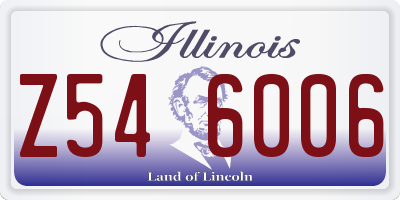 IL license plate Z546006