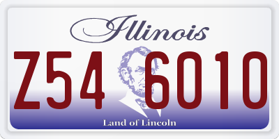 IL license plate Z546010