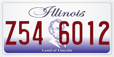 IL license plate Z546012