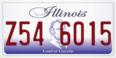 IL license plate Z546015