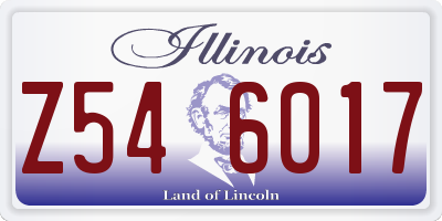 IL license plate Z546017