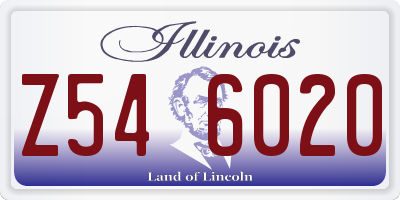 IL license plate Z546020