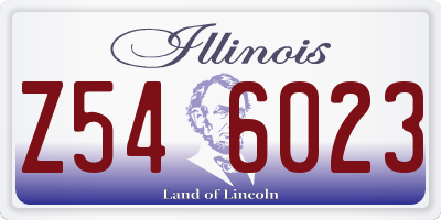 IL license plate Z546023