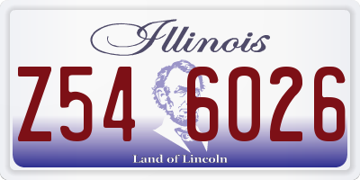 IL license plate Z546026